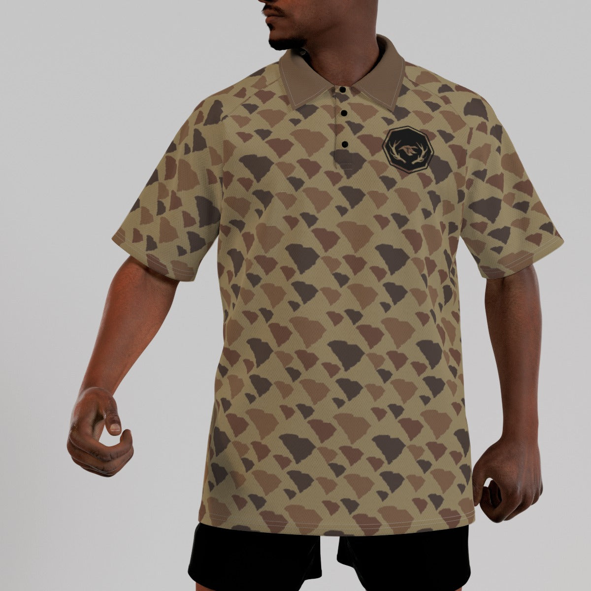 SC Camo Men's Short Sleeve Polo Shirt