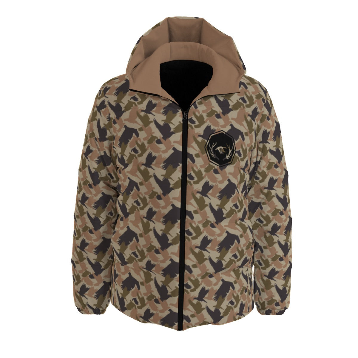 Dove Camo Unisex Down Jacket w/ Hood