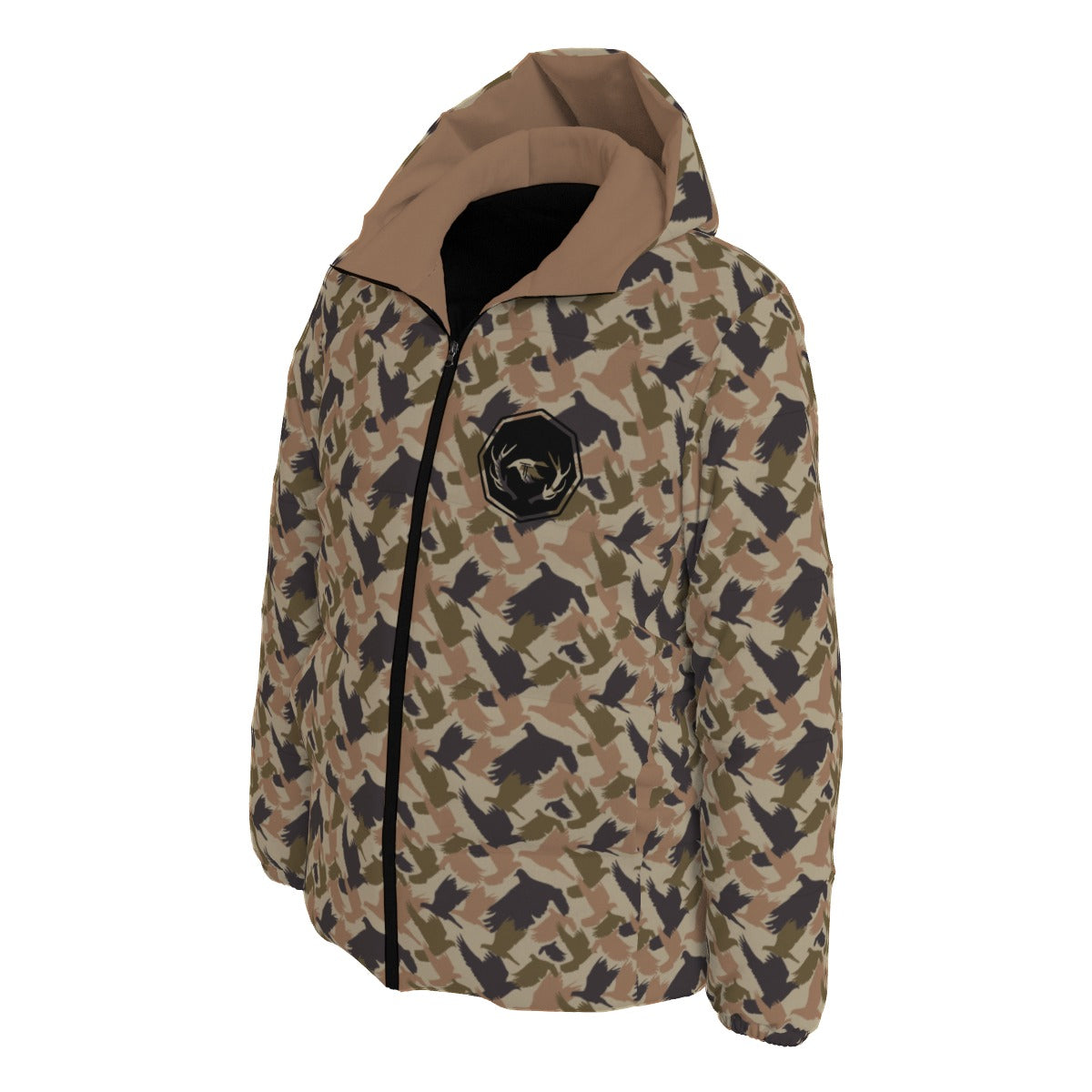 Dove Camo Unisex Down Jacket w/ Hood