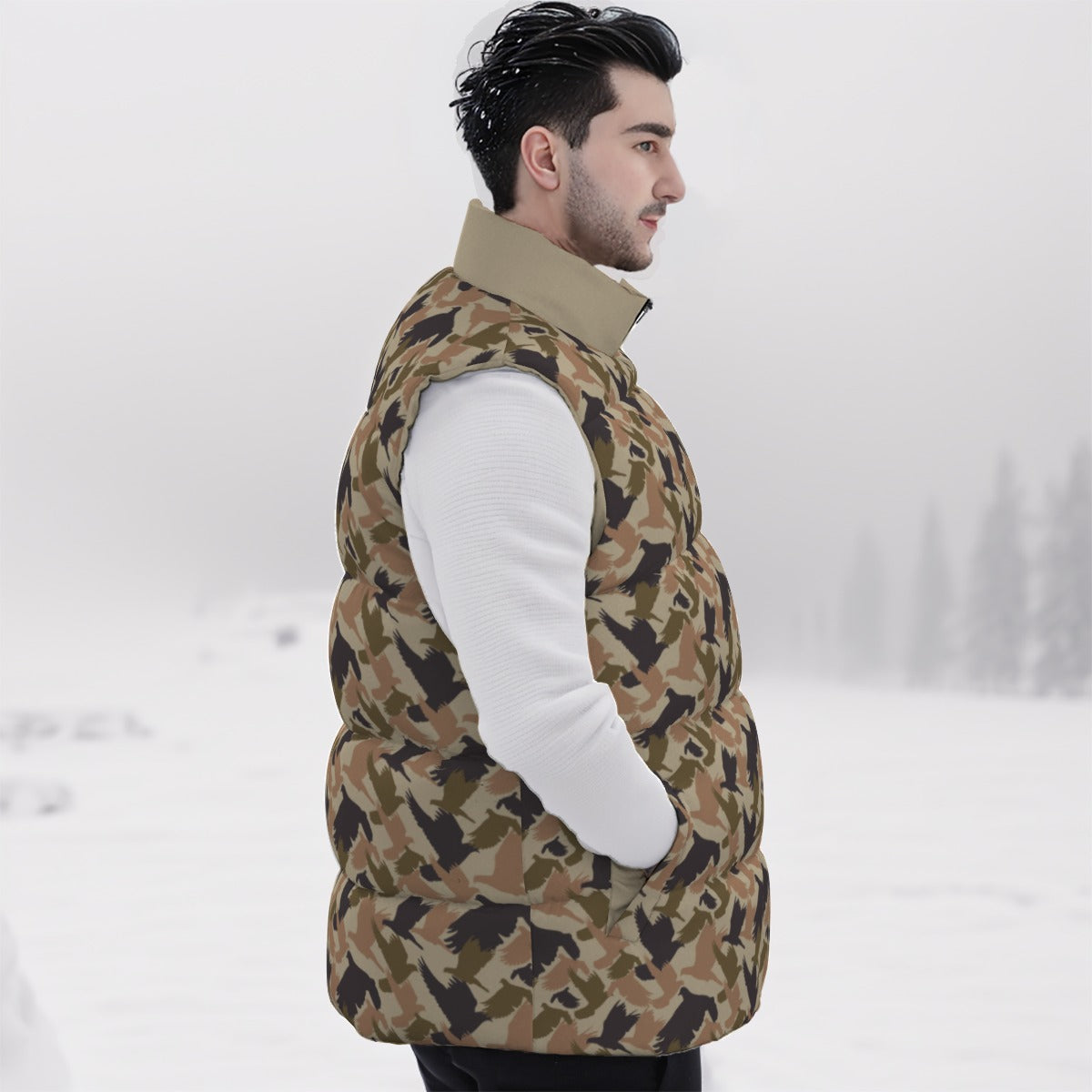 Dove Camo Unisex Down Vest