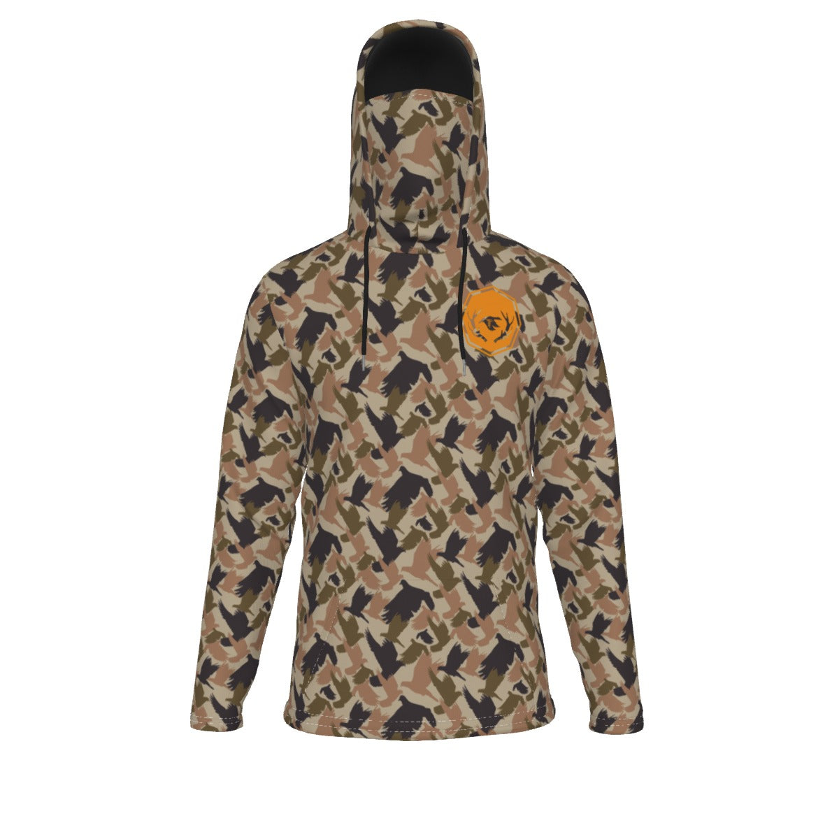 Dove Camo Men's Pullover Hoodie With Mask