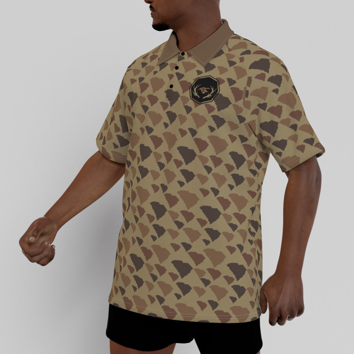 SC Camo Men's Short Sleeve Polo Shirt