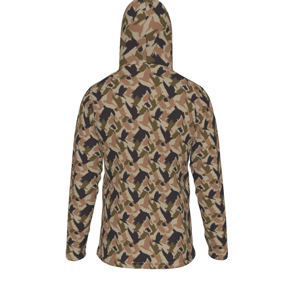 Dove Camo Men's Pullover Hoodie With Mask