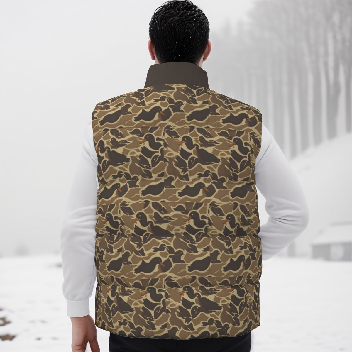 Unisex Duck Camo Puffer Vest