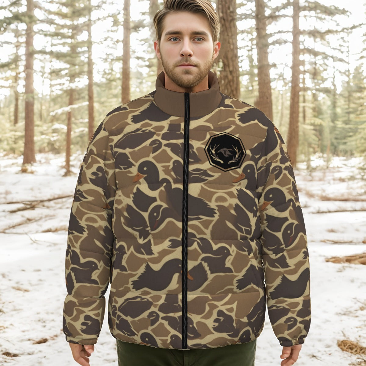 Unisex Duck Camo Down Jacket