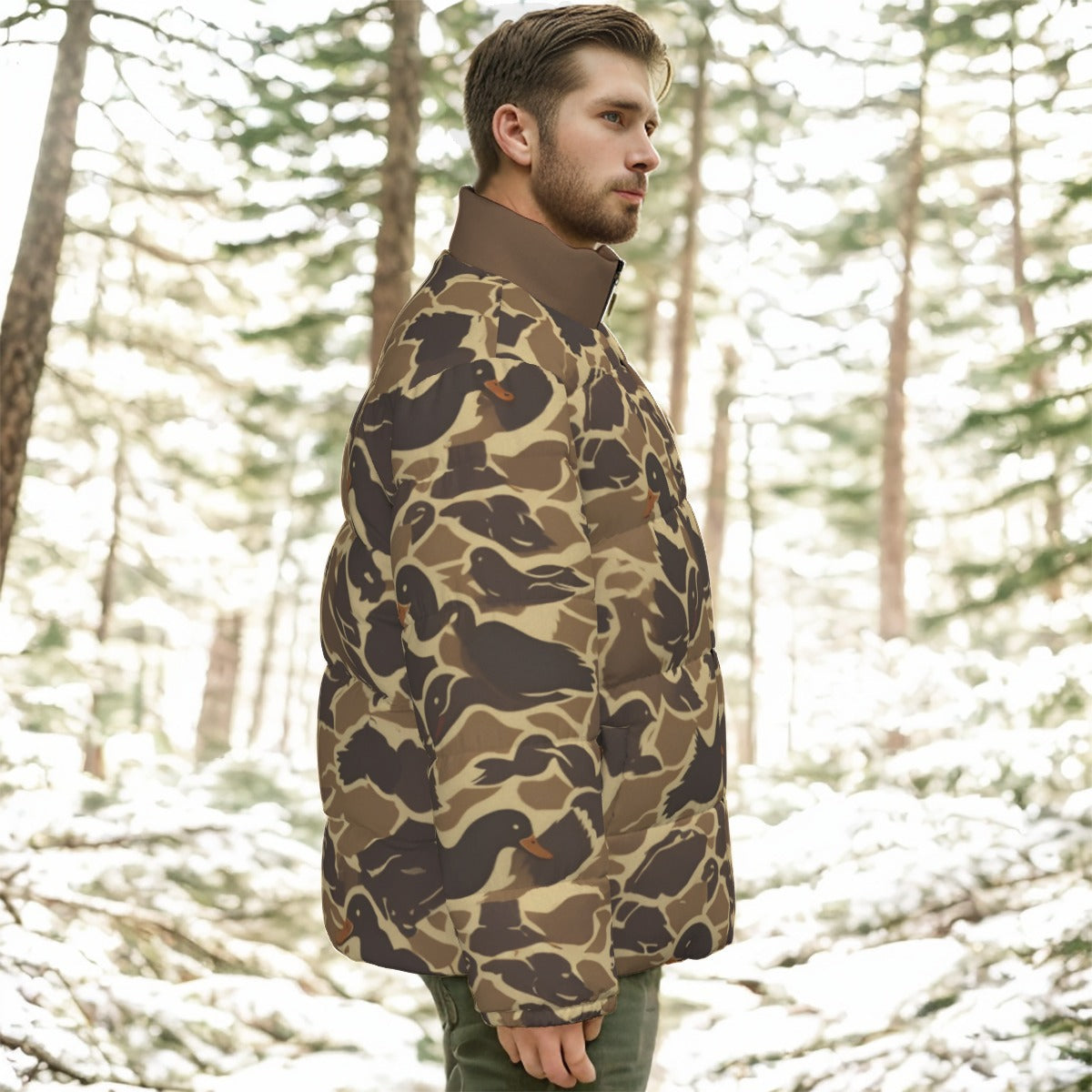 Unisex Duck Camo Down Jacket