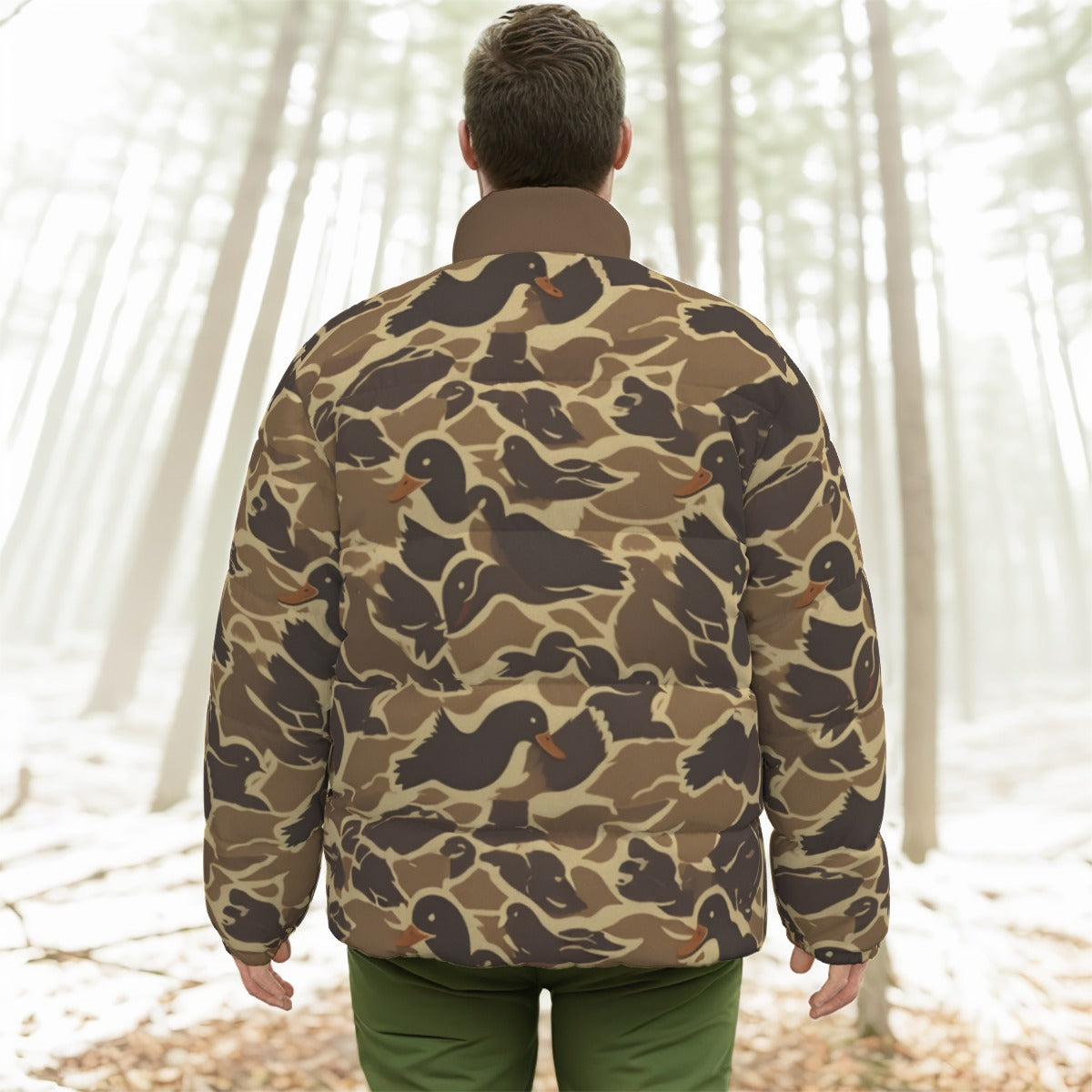 Unisex Duck Camo Down Jacket
