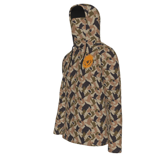 Dove Camo Men's Pullover Hoodie With Mask