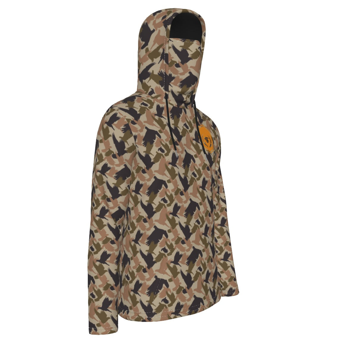 Dove Camo Men's Pullover Hoodie With Mask