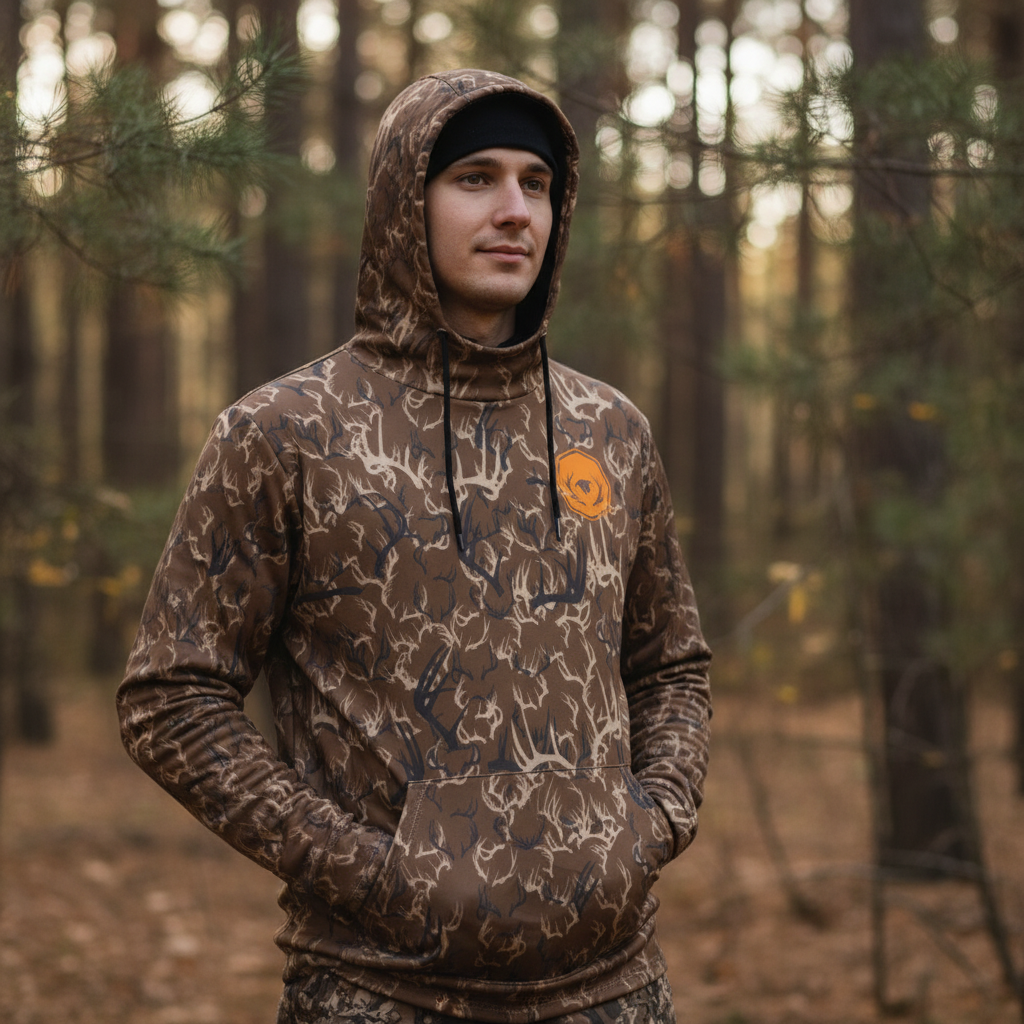 BuckThread Men's Pullover Hoodie With Mask