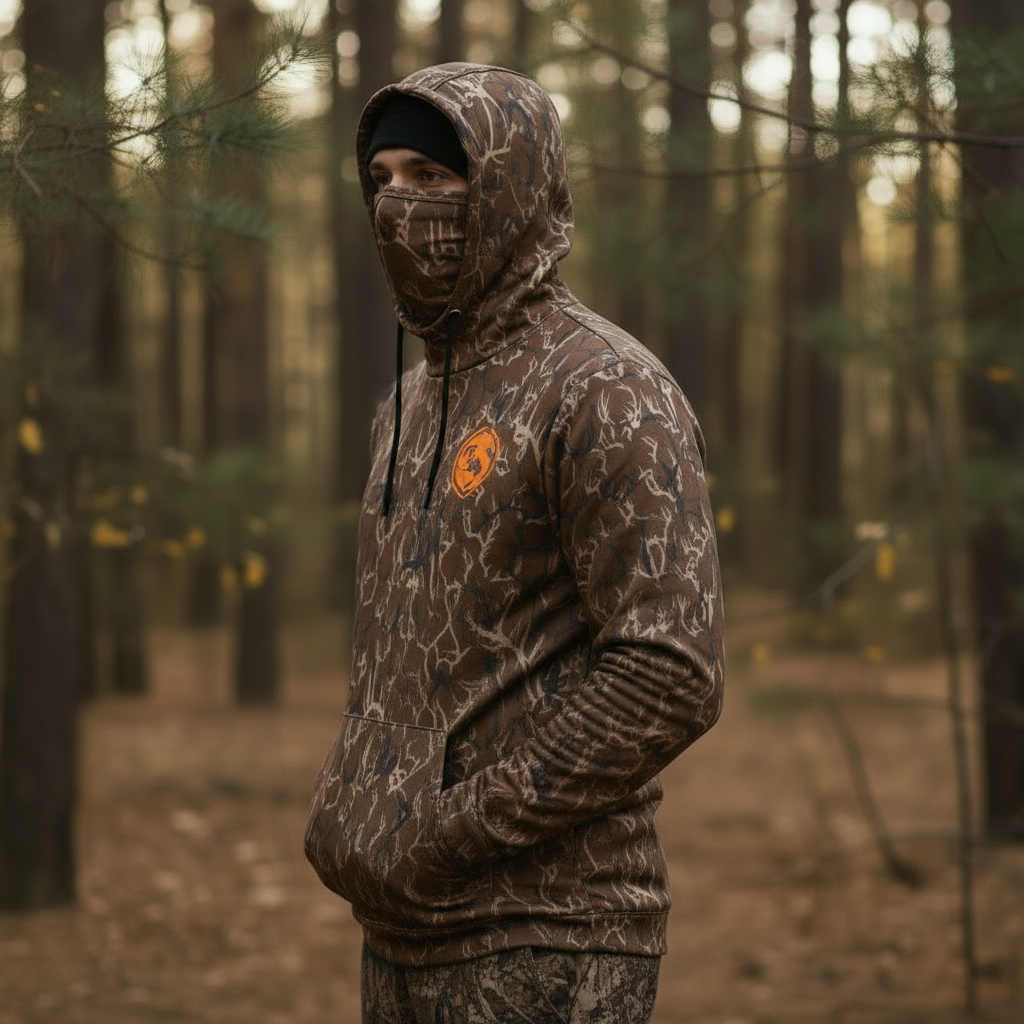 BuckThread Men's Pullover Hoodie With Mask