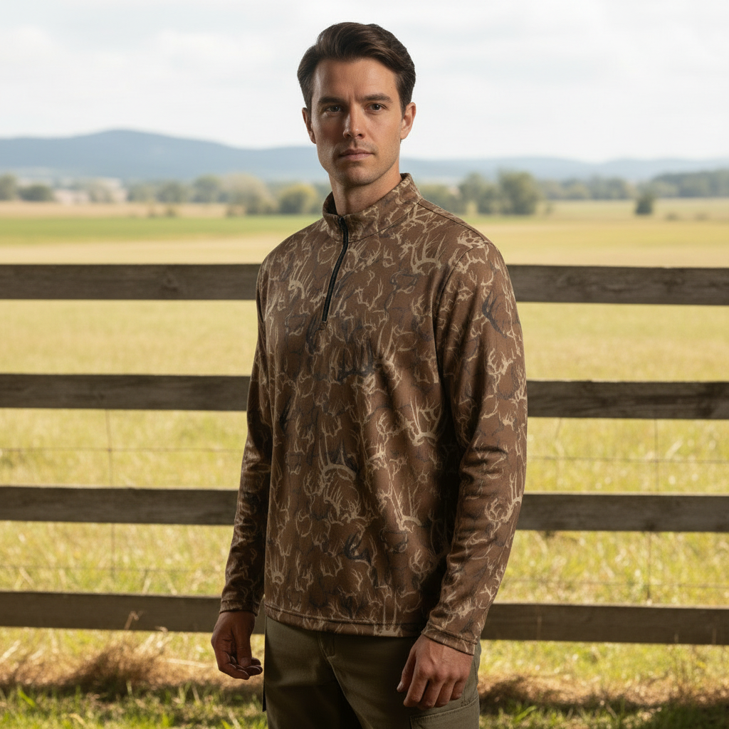 BuckThread Men's Half Zip Pullover