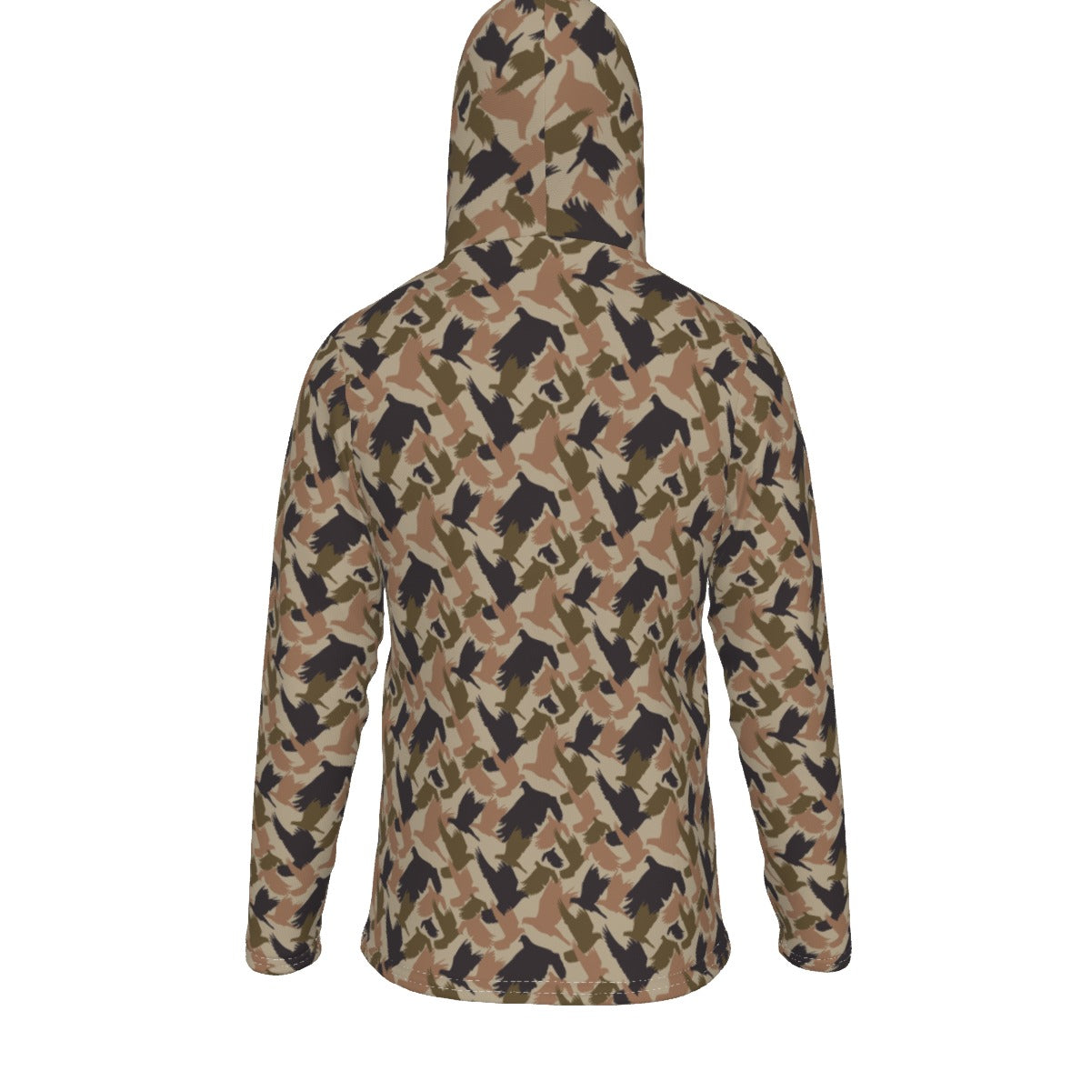 Dove Camo Men's Pullover Hoodie With Mask