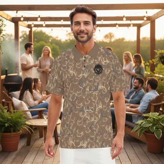 BuckThread Men's Short Sleeve Polo Shirt