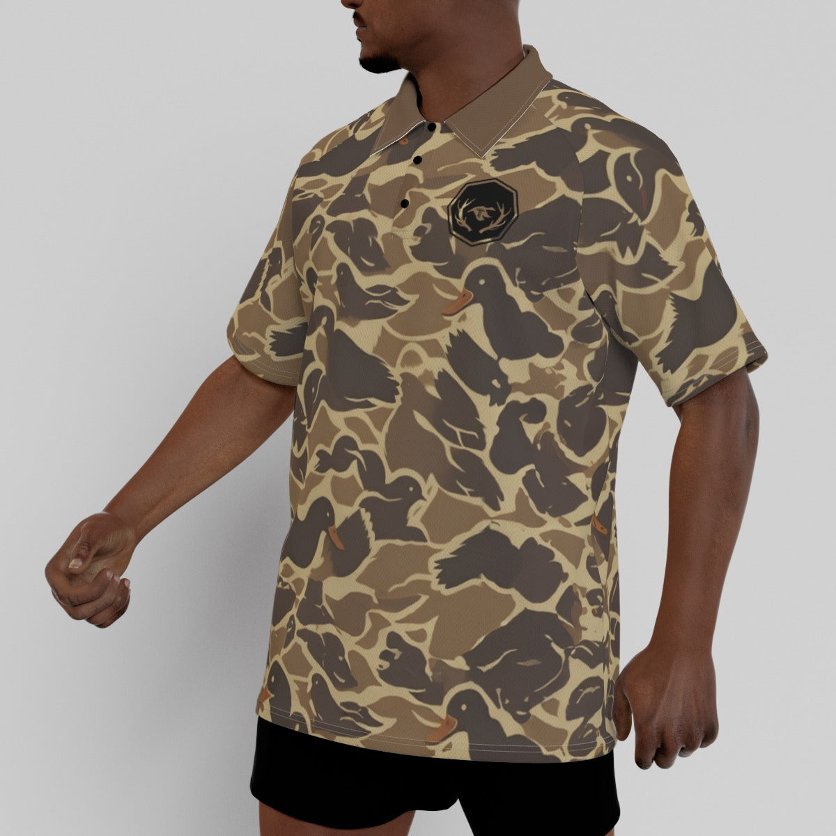 Men's Duck Camo Short Sleeve Polo