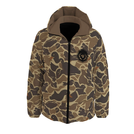 Unisex Duck Camo Hooded Down Jacket